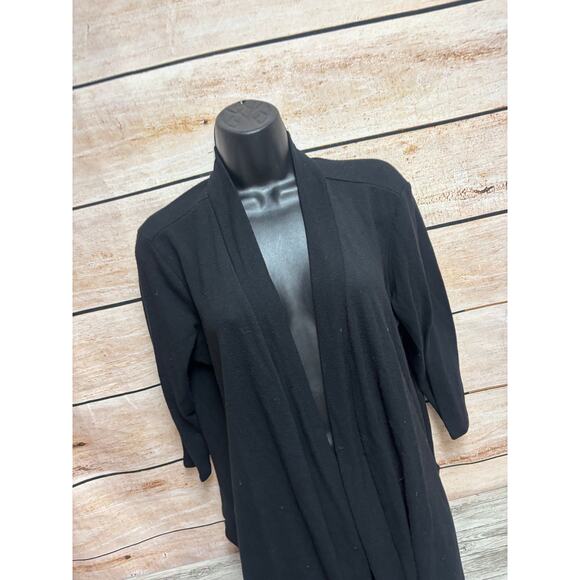 Torrid Cardigan Duster Womens Plus Size 0 Black Long Sleeve Sweater - Picture 2 of 11